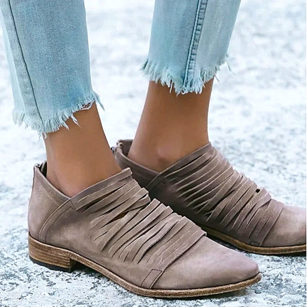 Free People | Lost Valley Ankle Boot | Size 36 | grey/taupe